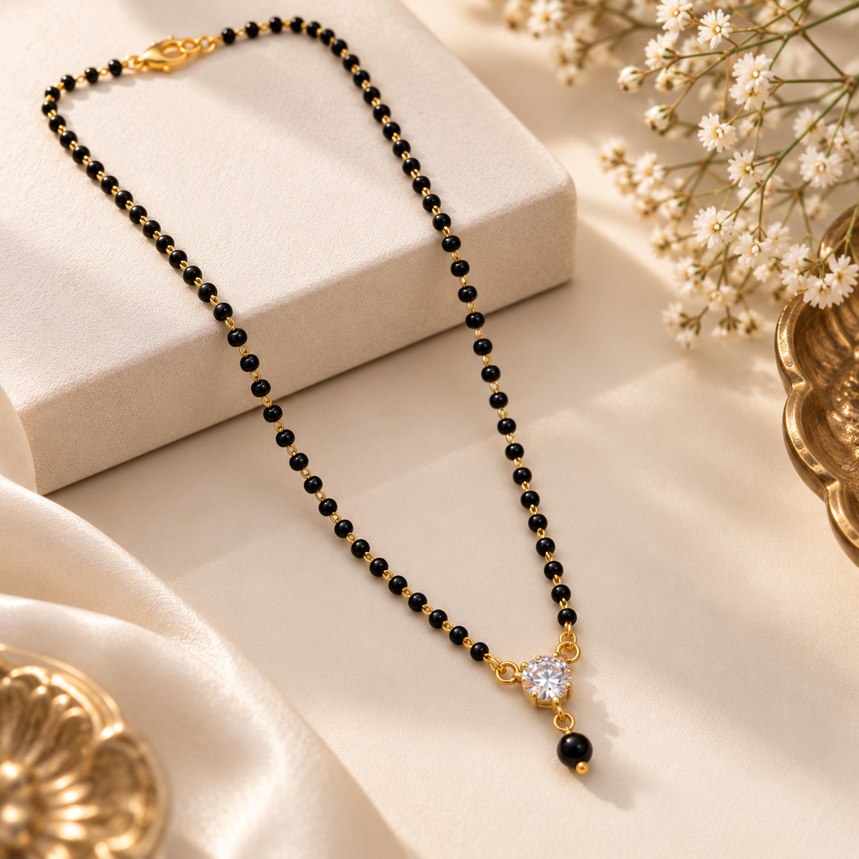 Twin Solitaire Droplet Mangalsutra